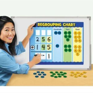 Math Educational Regrouping Chart with Counters 1st 2nd 3rd 4th Grade Homeschool